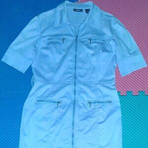 EXPRESS STRETCH Periwinkle Blue Cotton Blend Dress